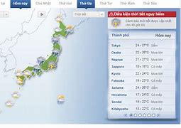 Trang Dự Báo Thời Tiết Của Nhật Bản